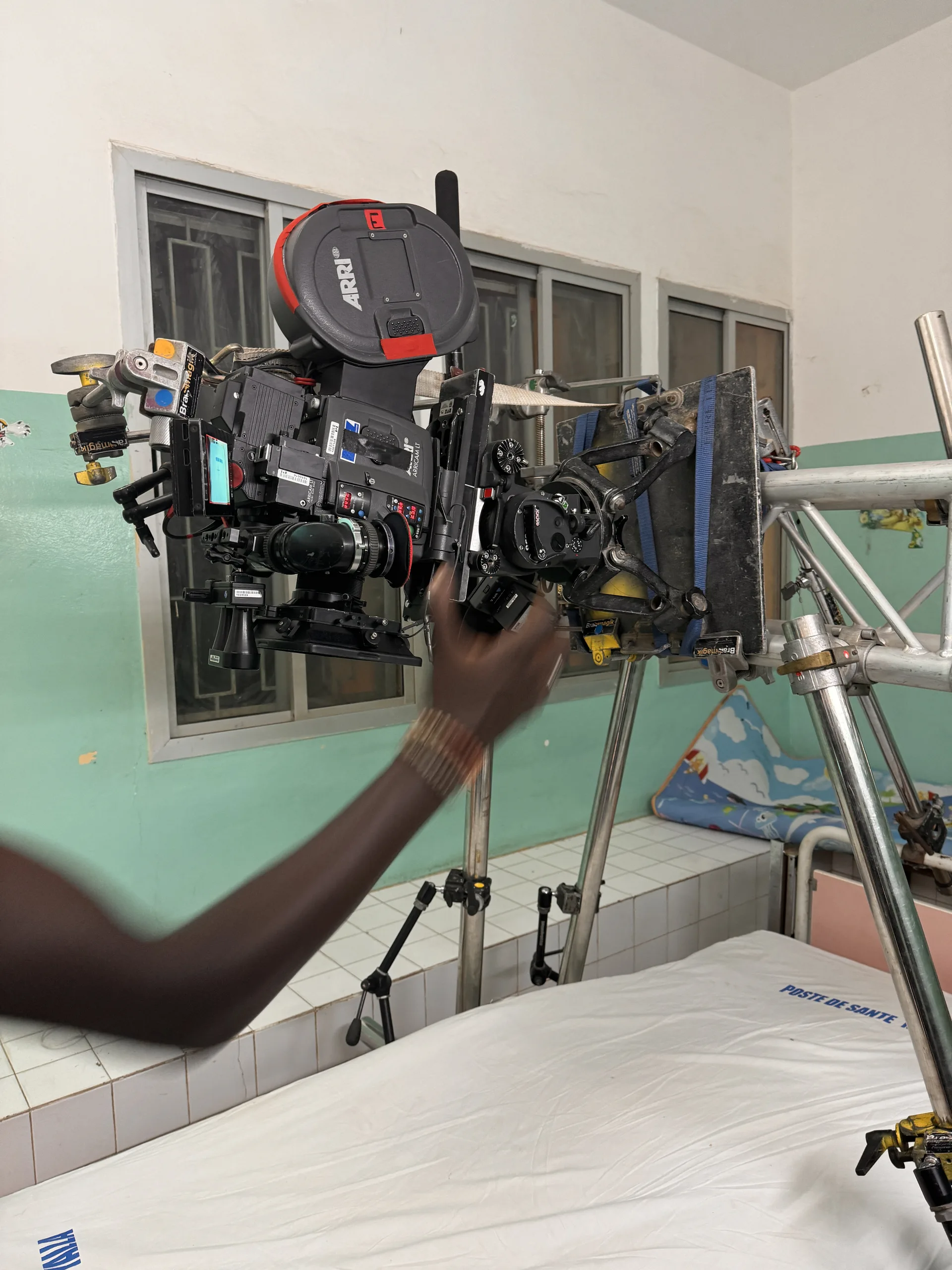 Adidas BTS ARRI camera rig setup Dakar